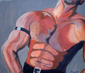 Leather muscle play