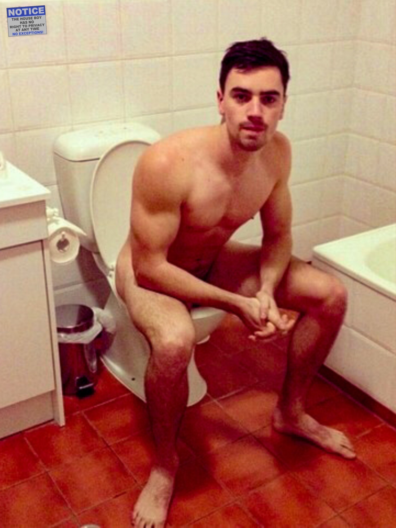 Sitting On The Commode